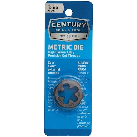 Century Drill & Tool Century Drill & Tool 12.0x1.25 NPT 1 In. Across Flats Hexagon Pipe Die 97617